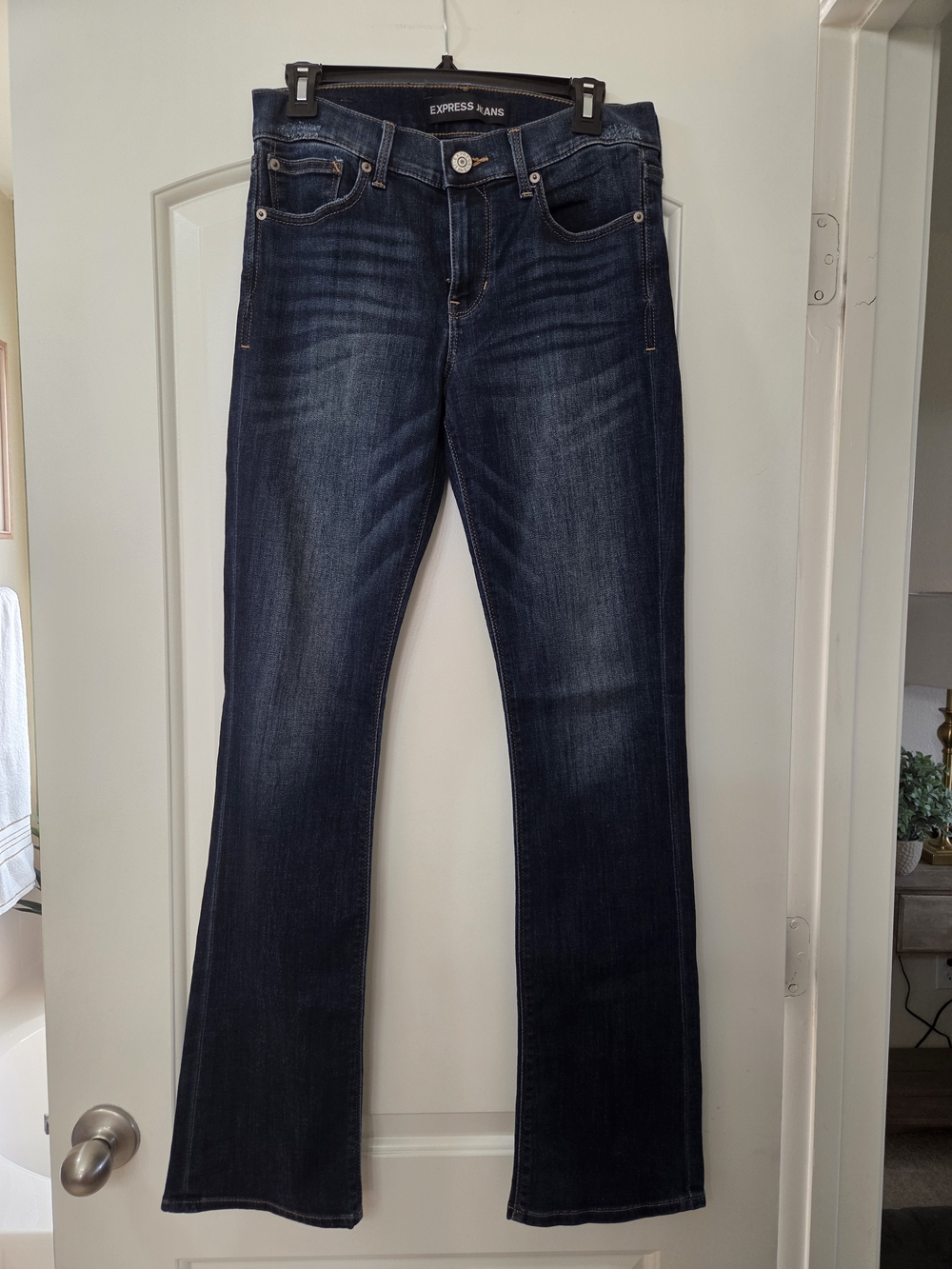 Express Dark Indigo Flare Jeans
